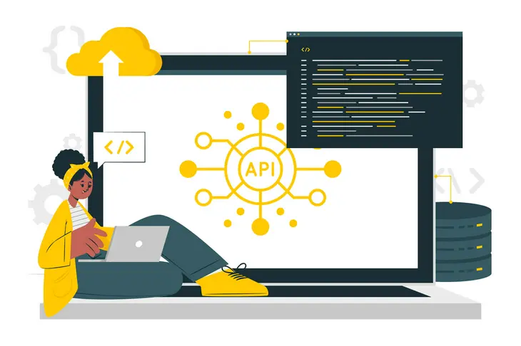 Graphic illustration of machine learning algorithms and neural networks, symbolizing the technology behind Core ML and its applications in iOS app development.